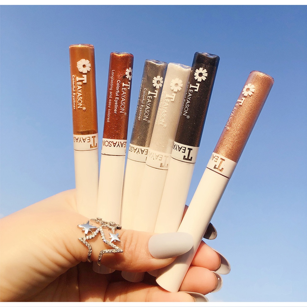 (Hàng Mới Về) Phấn Mắt Dạng Lỏng Teayason 6 Màu Kim Tuyến Lấp Lánh | BigBuy360 - bigbuy360.vn