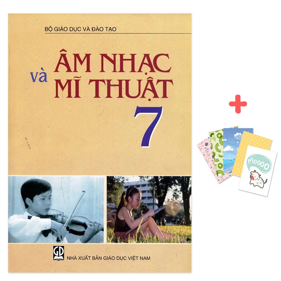 Sách - Âm Nhạc và Mĩ Thuật Lớp 7 kèm 5 cuốn Vở kẻ ngang A5 70gms 80 trang