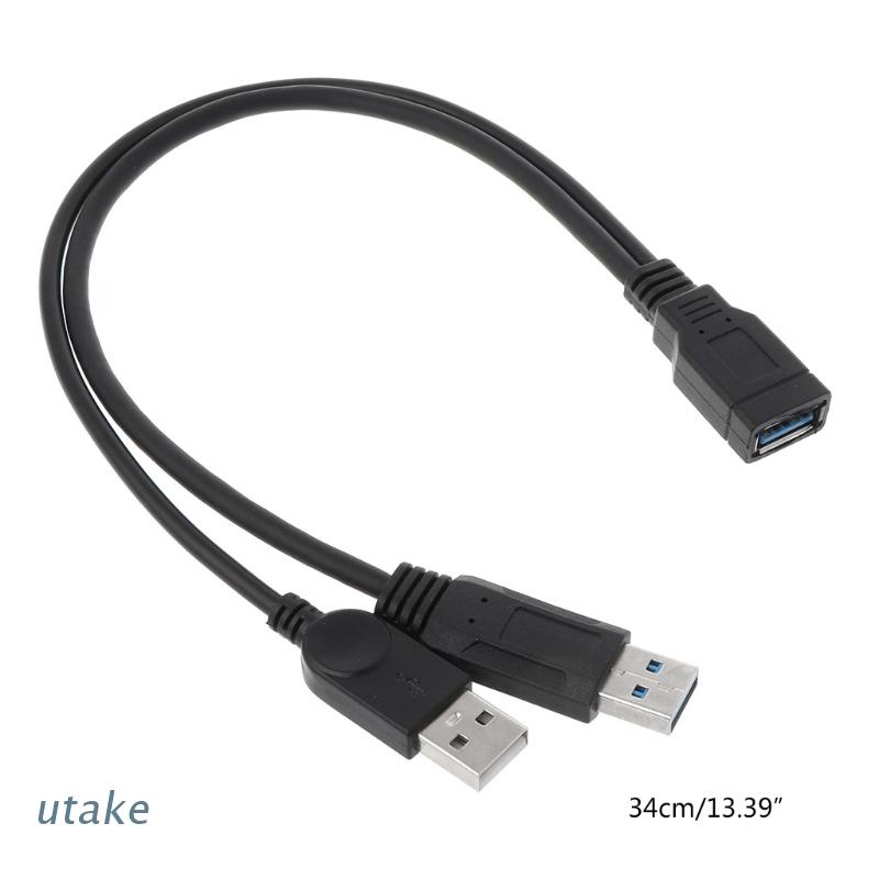 Dây cáp chuyển đổi Utake Usb 2.0 1 đầu cắm sang Usb 2 cổng cắm cho máy in