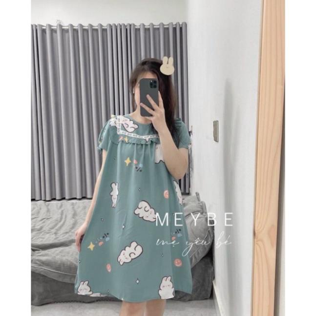 Váy bầu lanh lụa - đầm bầu mùa hè chất  lanh thái bèo ngực ko nhăn mát mẻ trẻ trung