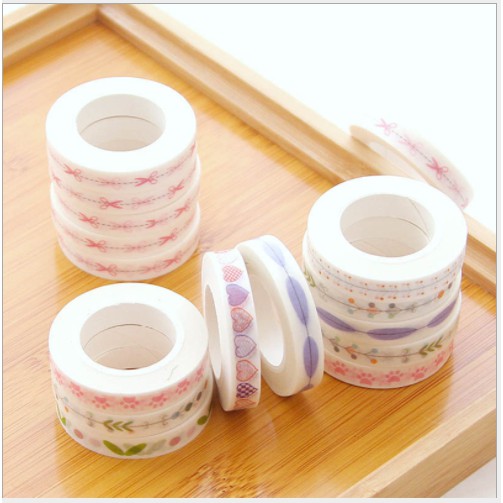 Băng Keo Giấy Trang Trí Washi Tape ( Trang Trí Sổ Chia Dòng)