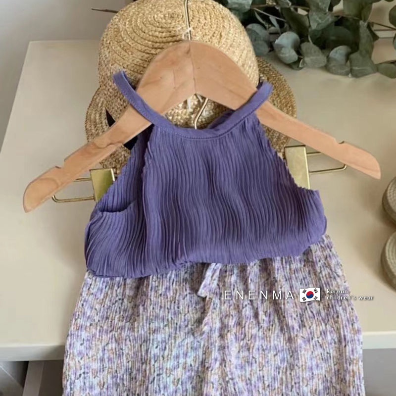 Hàng Mới Về Set Áo Thun Ngắn Tay + Quần Yếm In Hoa 5 Món Thời Trang Cho Bé Gái