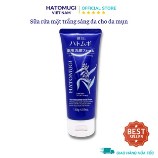 Sữa rửa mặt dưỡng ẩm ngăn ngừa mụn cho da dầu Hatomugi 130g