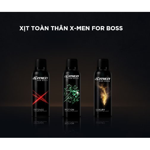 Giá Sỉ - Xịt Toàn Thân X-Men For Boss 150ml Mùi Luxury/Motion/Intense