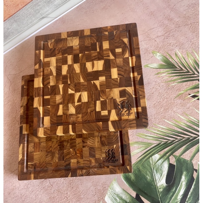 Thớt Gỗ Teak NEW M WAY Vuông Và Chữ Nhật Dày 38mm