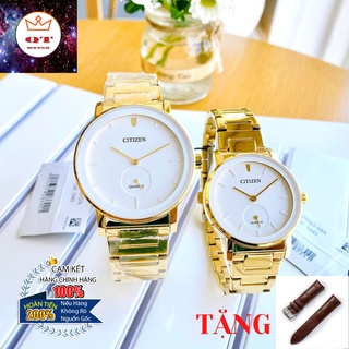 Đồng hồ cặp citizen be9182-57a vs eq9062-58a chính hãng tặng dây da cao cấp
