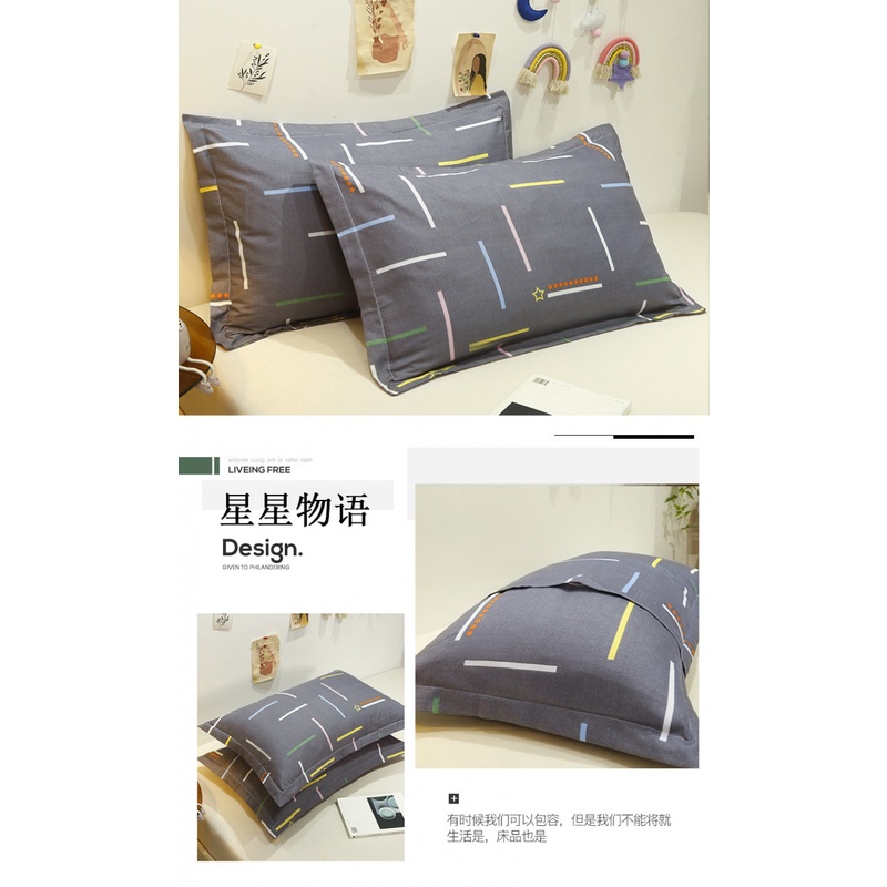 Bao Gối, Vỏ Gối Vải Cotton Chất Lượng Cao 48x74cm