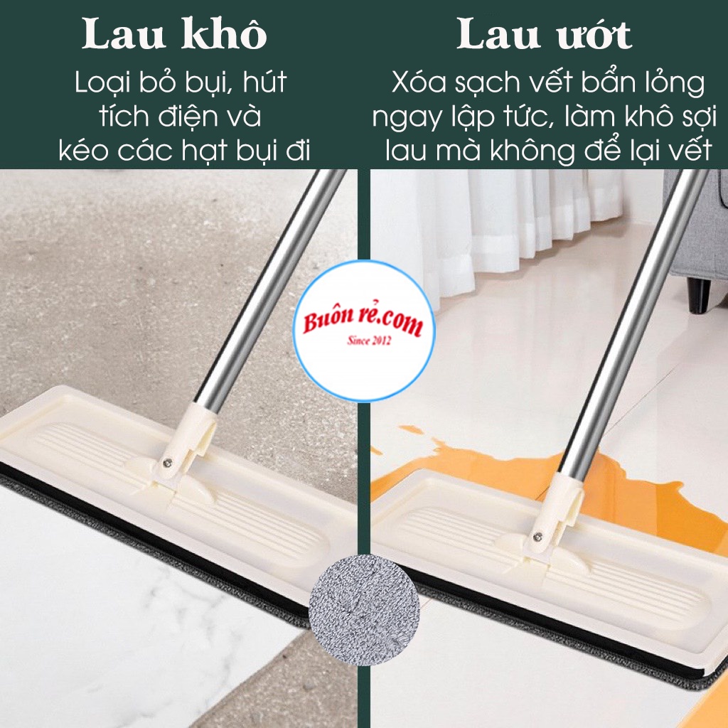 Bộ chổi lau nhà kèm thùng tự vắt thông minh, tiện lợi-Cây lau nhà xoay 360 độ 01528