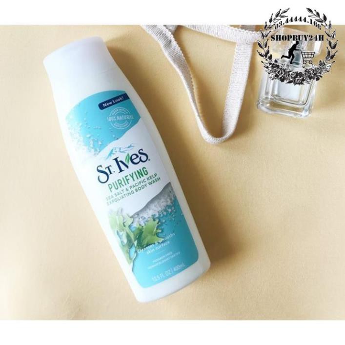 HCM -  Sữa Tắm Muối Biển St. Ives Purifying Sea Salt Body Wash 400ml