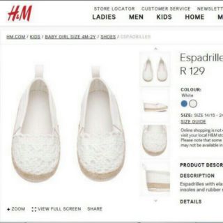 Giày HM ren xuất dư có 2 màu hồng và trắng