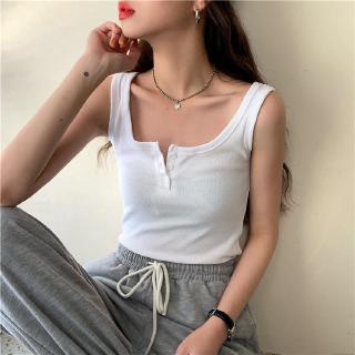 Áo Hai Dây Dệt Kim Thời Trang Hàn Quốc Cho Nữ