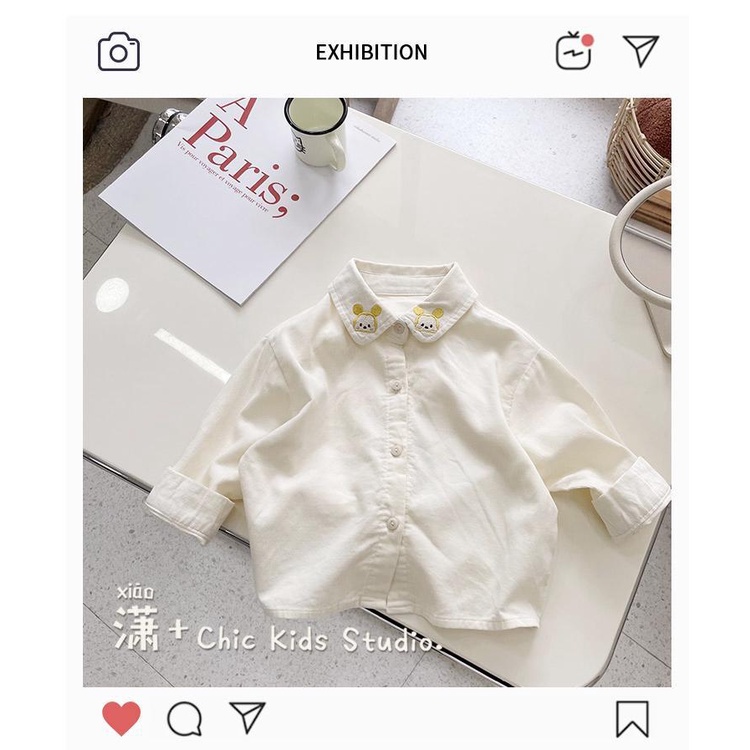 Áo Sơ Mi Dài Tay Phong Cách Nhật Bản Mới Cho Bé Trai