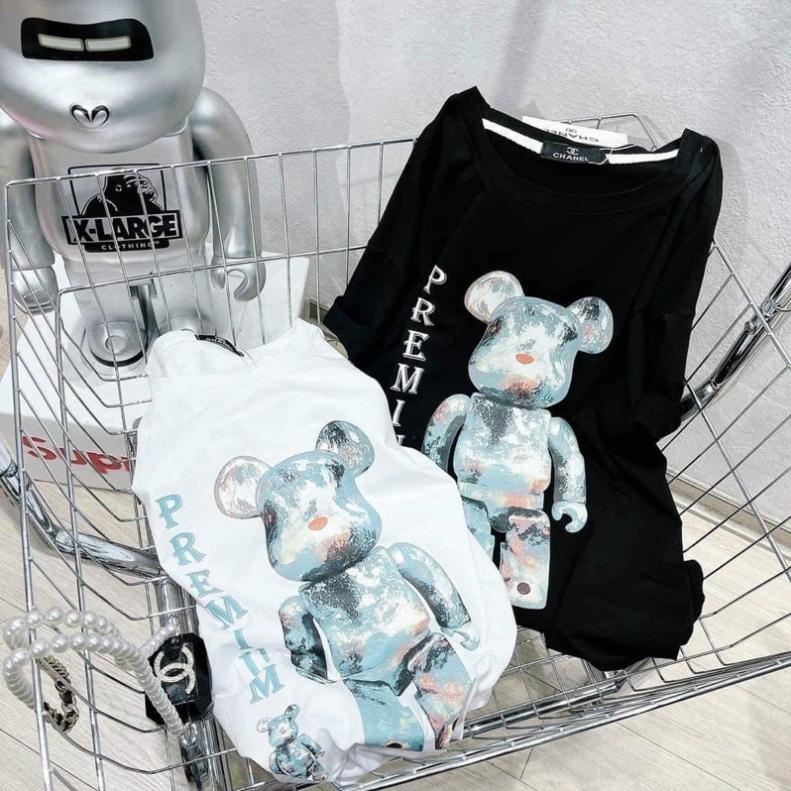 Áo thun Áo phông hè gấu xanh form rộng tay lỡ dáng thụng chất cotton nam nữ unisex giá rẻ mặc đôi nhóm