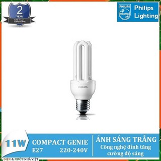 BÓNG ĐÈN PHILIPS GENIE 11W E27  HUỲNH QUANG COMPACT ( TIẾT KIỆM ĐIỆN - ÁNH SÁNG TRẮNG & VÀNG )