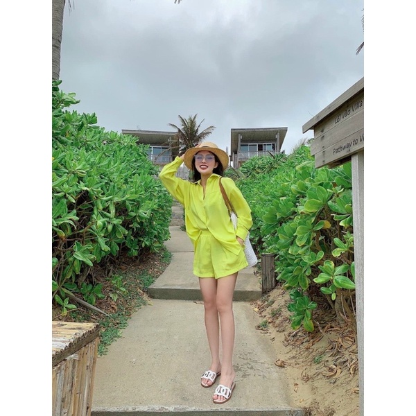 Set Bộ Áo Sơ Mi Trơn + Quần