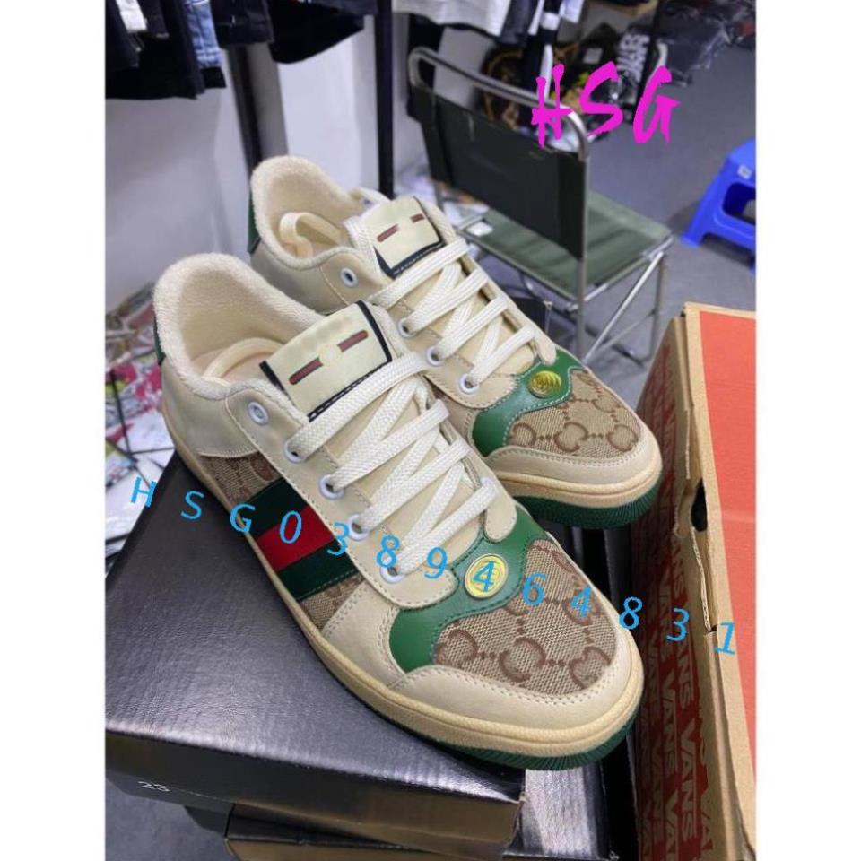 Giày 𝐆𝐮𝐜𝐜𝐢 𝐒ơ𝐧 𝐓ù𝐧𝐠 - Giày thể thao GG 3 vạch hàng đẹp cực chất đủ size giá rẻ hàng vip HSG | BigBuy360 - bigbuy360.vn