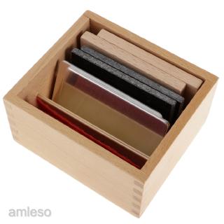 Montessori Sensorial Material – Thermic Tablets in Wooden Box