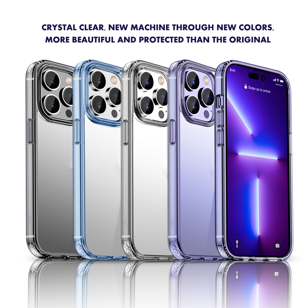 Ốp Điện Thoại Acrylic Trong Suốt Chống Sốc Cho iPhone 14 12 13 14 Pro MAX 14 MAX