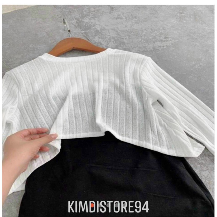 Set Váy Hai Dây Kèm Áo Croptop Tay Dài Siêu Xinh [Chất Đẹp] Set Váy Đen Ôm Bod