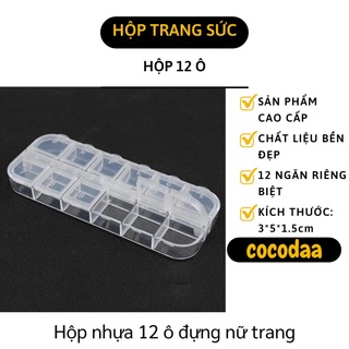 Hộp Đựng Đá Đính Nails - Khay Nhựa 12 Ô Nắp Bật Đựng Linh Kiện Điện Tử, Trang Sức 7833 [FREESHIP]