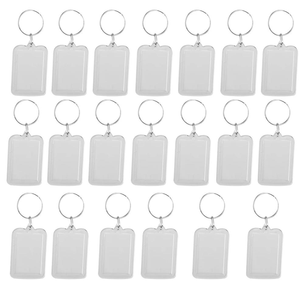 Móc Khóa Hình Chữ Nhật Bằng Acrylic Trong Suốt DIY