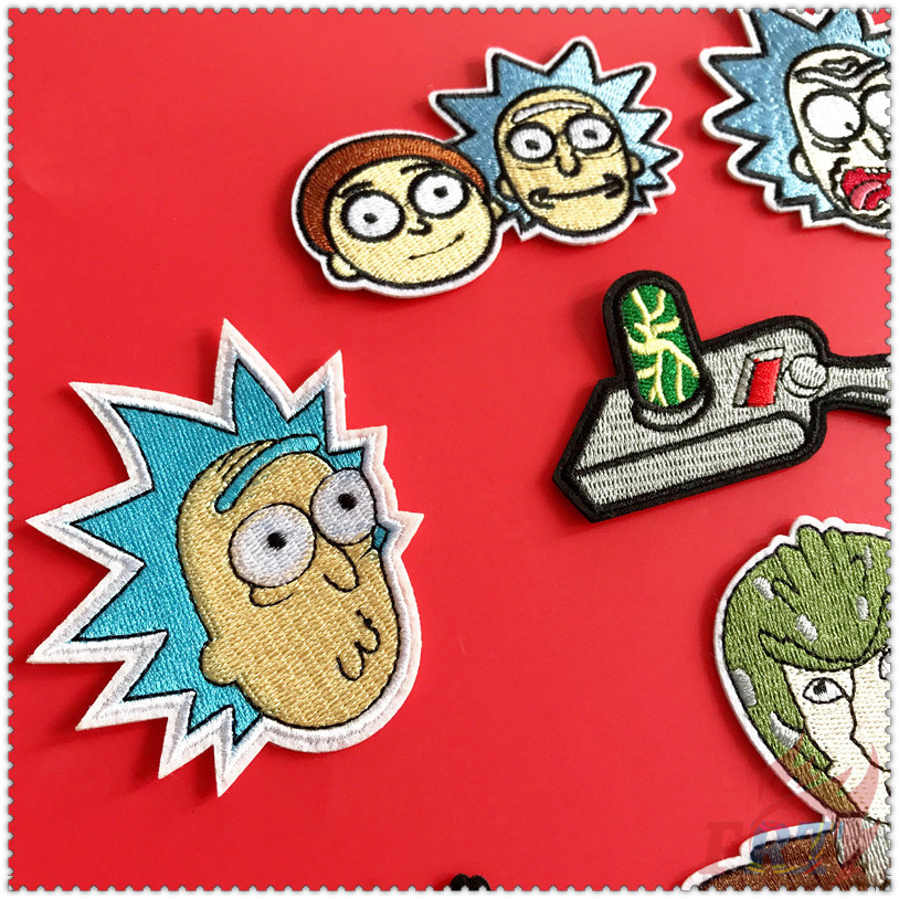 1 Sticker Ủi Thêu Hình Hoạt Hình Rick And Morty