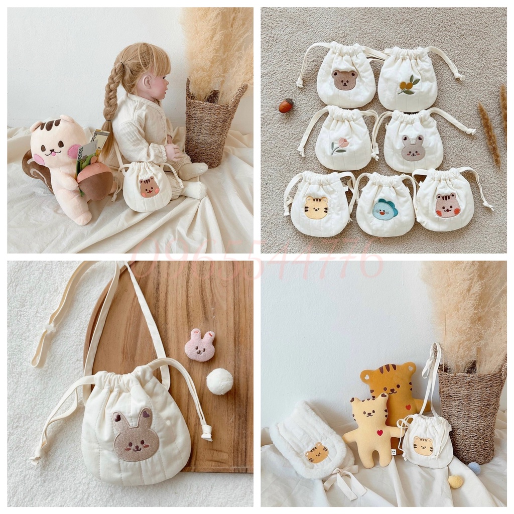 Túi đựng tỏi thêu họa tiết phong cách hàn quốc cho bé