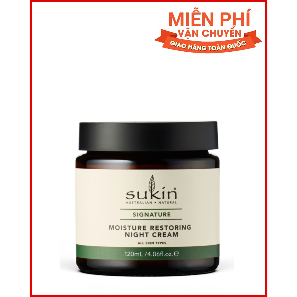 Kem Dưỡng Đêm Phục Hồi Da Hư Tổn &amp; Ngừa Lão Hóa  Sukin Moisture Restoring Night Cream 120ml