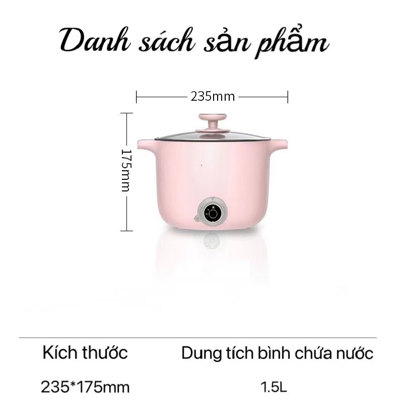 Nồi Lẩu Mini Cắm Điện Đa Năng Lớp Chống Dính  Cao Cấp ,Tiện Lợi