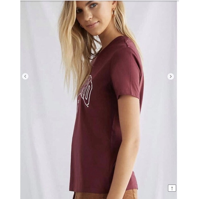 Áo F21 In Logo Đỏ Mận 48-60kg - 3312
