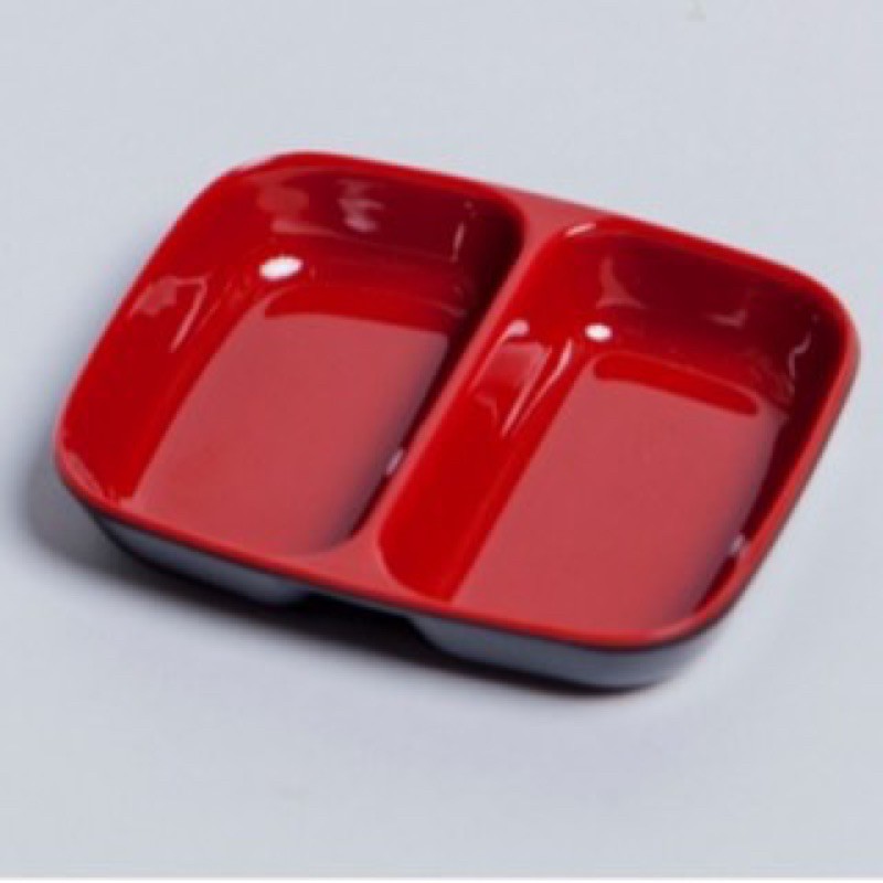 Đĩa đựng gia vị, nước chấm 2 ngăn