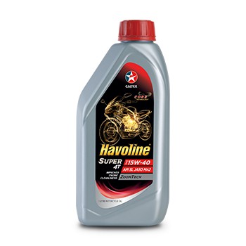 NHỚT XE MÁY BỐN THÌ HIỆU NĂNG CAO Havoline® Super 4T SAE 15W-40 / 20W-50 chai 800 ml