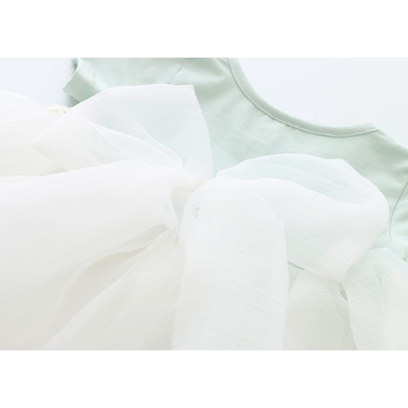 Đầm Công Chúa Tay Ngắn Mùa Hè Cho Bé Gái