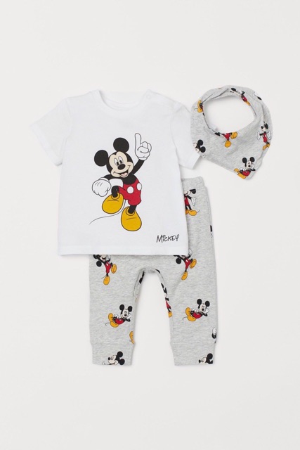 Set 3 chi tiết HM hình Mickey cho bé trai/bé gái