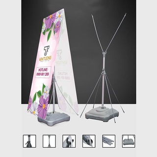 Standee cản gió, standee đế nước 2 mặt ngoài trời