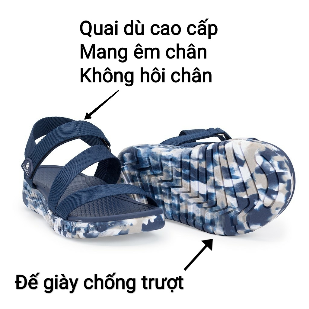 Dép quai ngang nam, giày sandal nữ FACOTA chính hãng, quai dù đi học thời trang hàn quốc