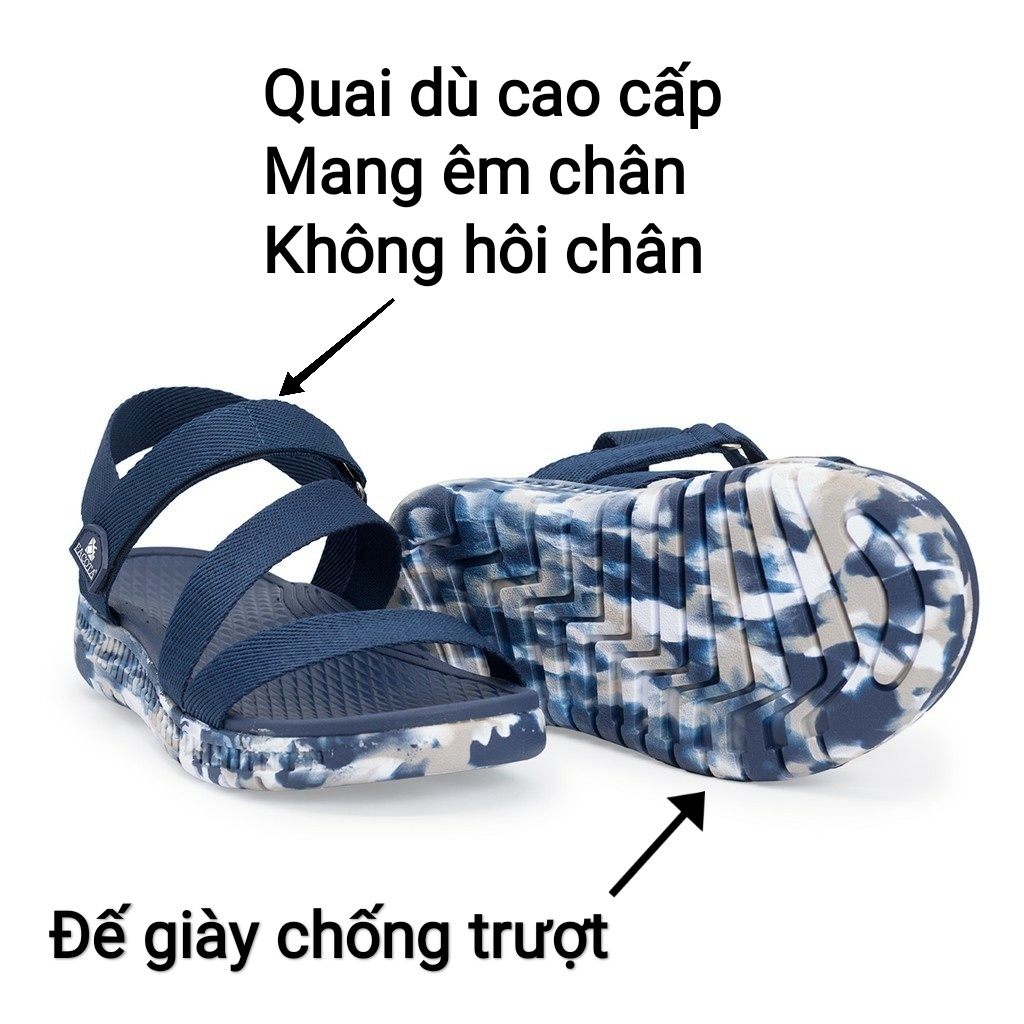 Dép quai ngang nam, giày sandal nữ FACOTA chính hãng xỏ ngón đi học thời trang hàn quốc