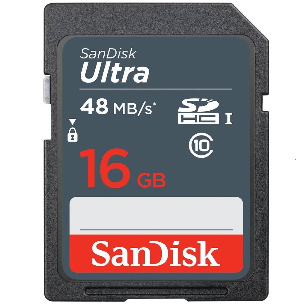 Thẻ nhớ SDHC SanDisk Ultra 320x 16GB Class 10 UHS-I 48MB/s (Xám) | BigBuy360 - bigbuy360.vn