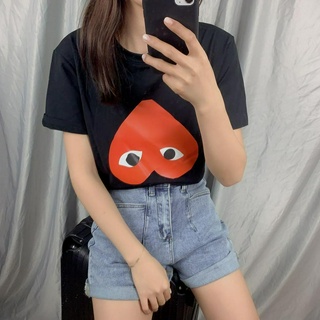 ADA Áo Thun Cdg Play Kaos Cổ Tròn Thời Trang Cá Tính C08267