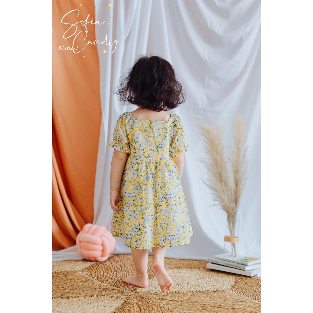Đầm smock ngực vàng hoa nhí siêu xinh cho bé gái