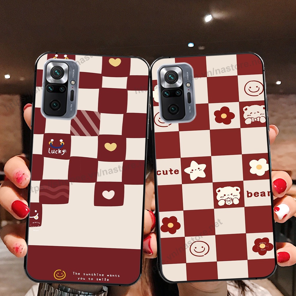 Ốp lưng Xiaomi Redmi 10 / Redmi note 10 4g 5g / Redmi note 10 Pro trái tim gấu cute thể thao cá tính, giá rẻ
