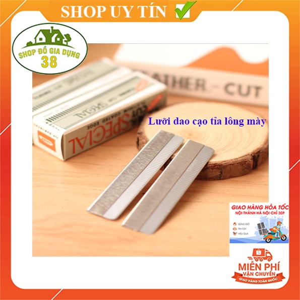 C53 Lưỡi cạo - tỉa lông mày làm đẹp - Hộp 10 lưỡi thép không gỉ an toàn
