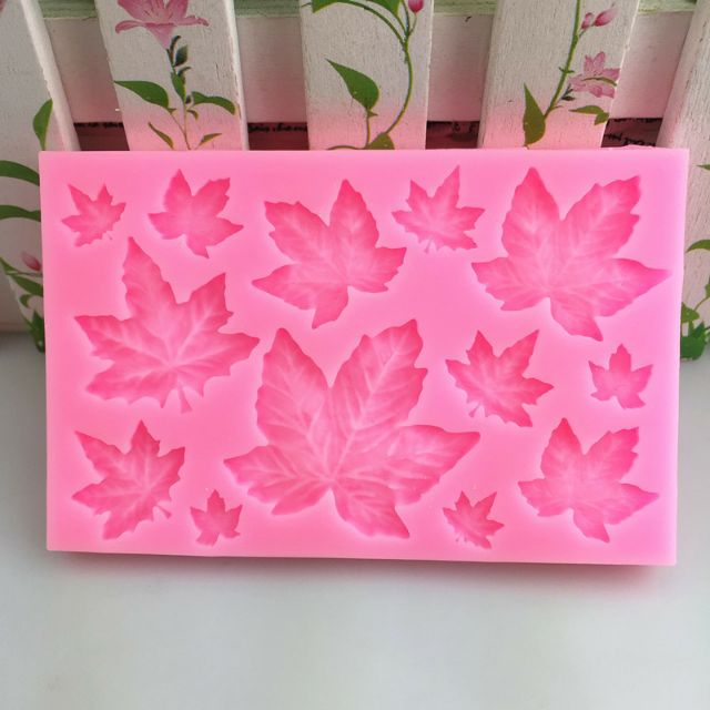 Khuôn silicon 4D Lá phong