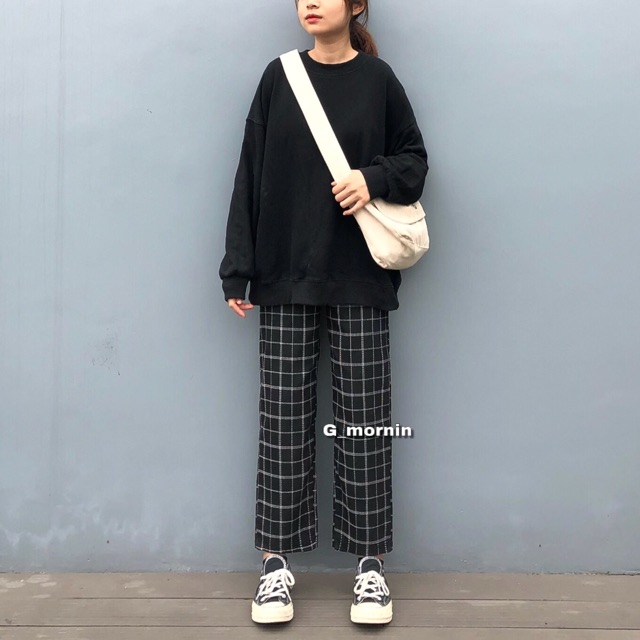 Quần suông kẻ caro G003 | BigBuy360 - bigbuy360.vn