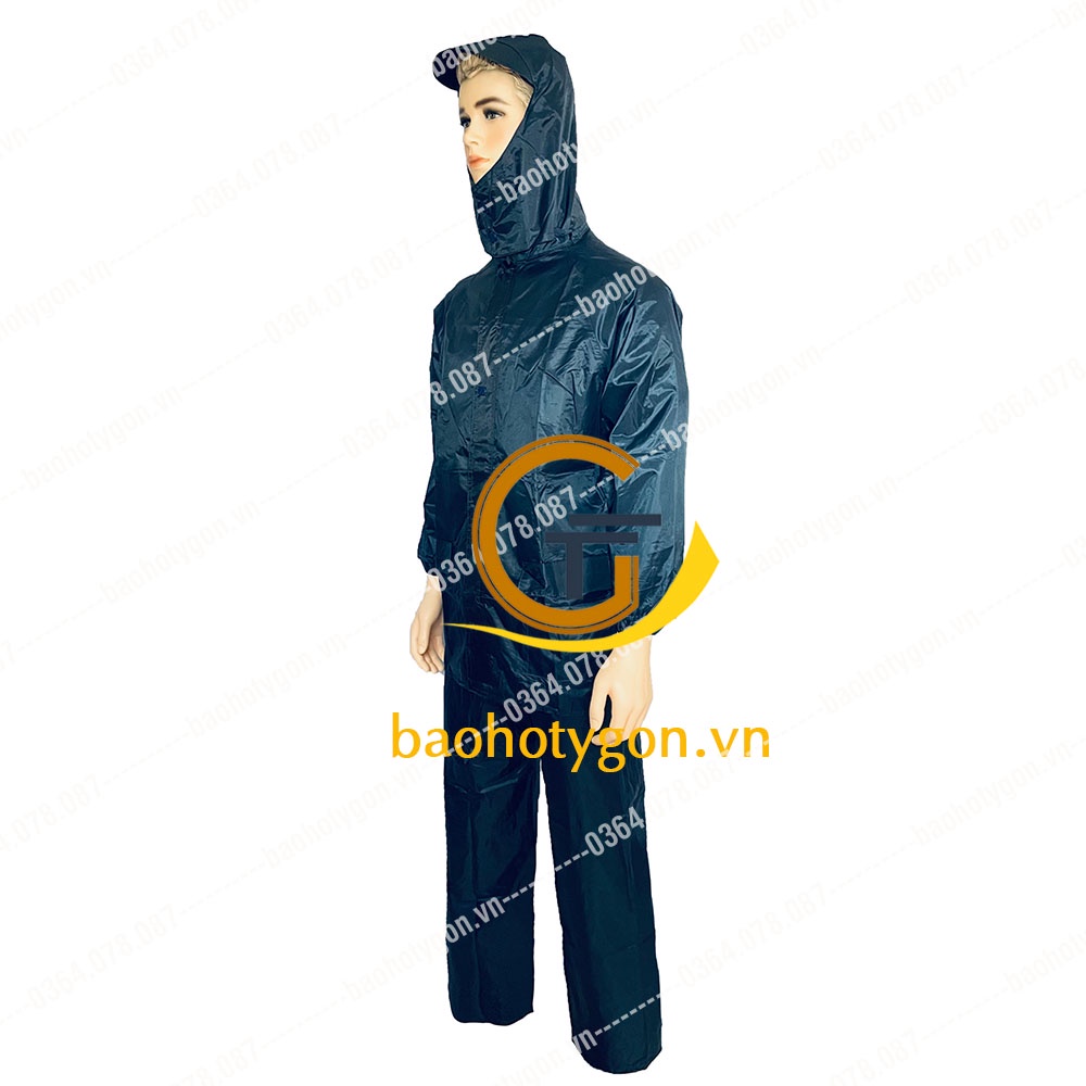 Bộ quần áo mưa xanh đen