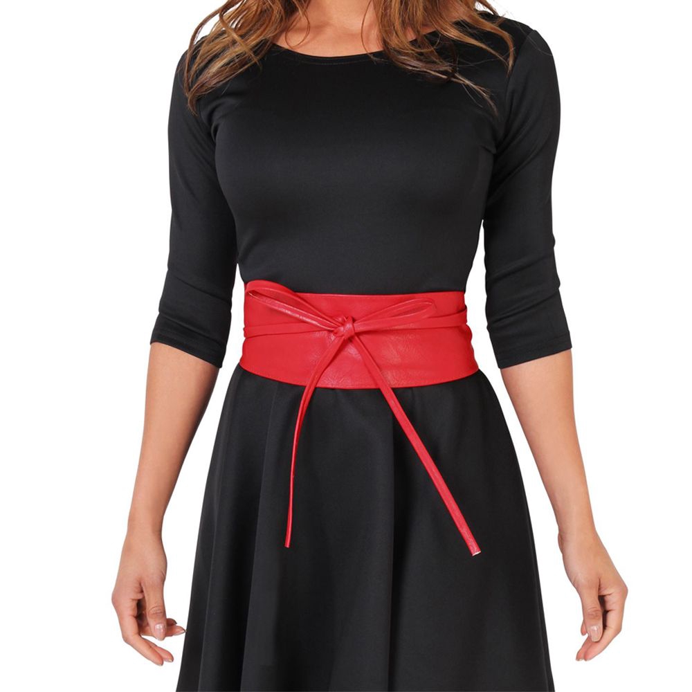 Thắt lưng da phối nơ cột phong cách thời trang cho phái nữ