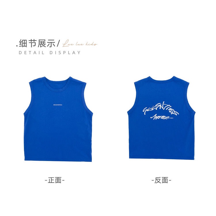 Áo Thun Cotton Sát Nách In Chữ Thời Trang Mùa Hè Dành Cho Bé Trai Và Bé Gái