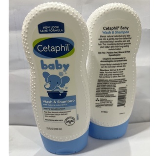 Sữa Tắm Gội Toàn Thân Cetaphil Baby Wash & Shampoo 230ml – Mẫu mới - Hàng Mỹ