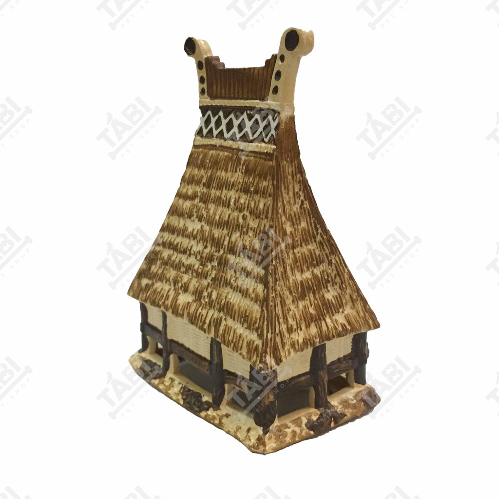 [NHẬN QUÀ KHI MUA ĐƠN 39K] [Tiểu Cảnh] Nhà Rong Lớn Phong Cách Dân Tộc Size 11x11x15