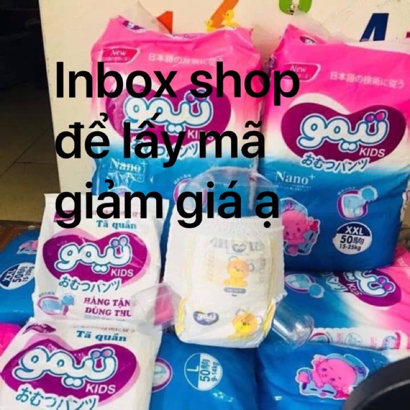 BỈM QUẦN GOUKIDS XUẤT NHẬT COMBO 100 MIẾNG ĐỦ SIZE 100M, 100L, 100XL, 100XXL